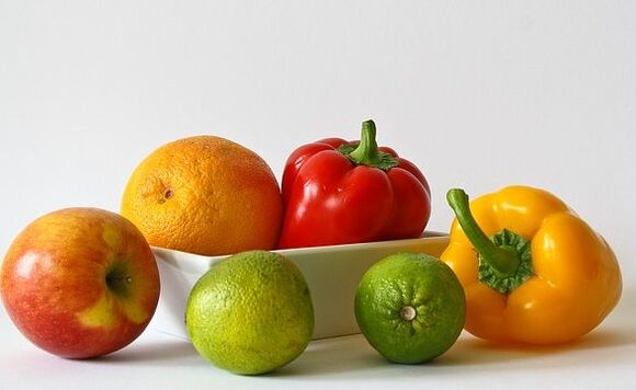 Apple, Orange, Peppers ug Liimes